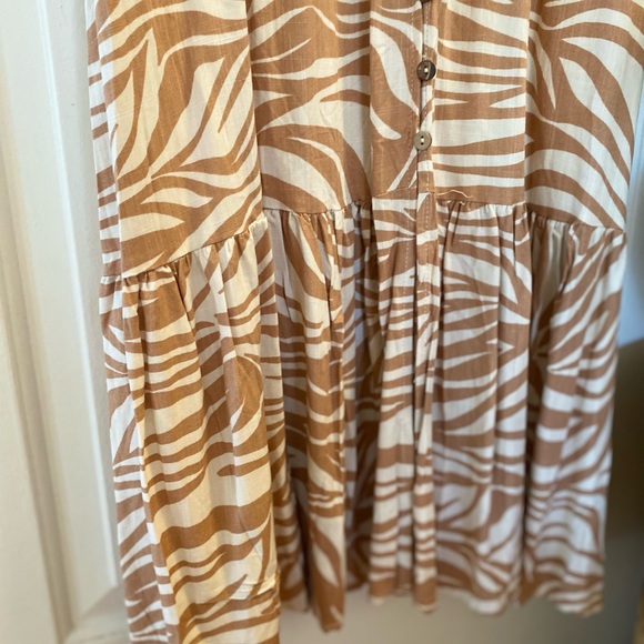 Petal Pup bohemian, zebra print maxi dress - Picture 9 of 14